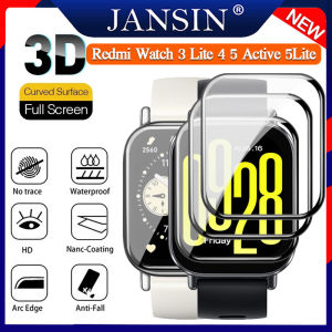 Jansin Screen Protector For Redmi Watch 5 Active 5Lite Smart Watch Full Cover 3D HD Protective Film For Redmi Watch 4 3 Active 3 Lite