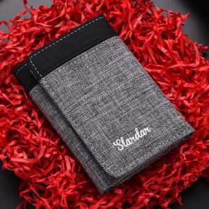 Ví Vải Nam Slardar Wallet Men Gập 3 Phối Màu Retro Thiết Kế Dáng Đứng Nhiều Ngăn Kiểu Dáng Hàn Quốc TH0046