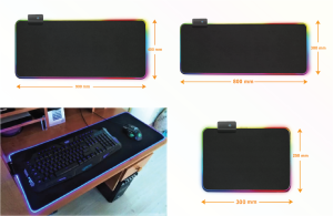 RGB LED Light Gaming Mouse Pad Thick Non Slip Waterproof Colorful LED Lighting Mouse Pad