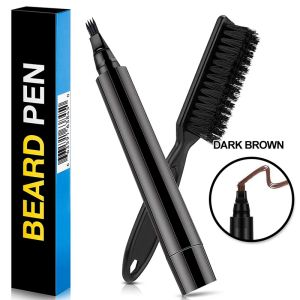 Longlasting Waterproof Beard Filler Pen Beard Dye for Men Moustache Coloring Enhancer Shaping Tool