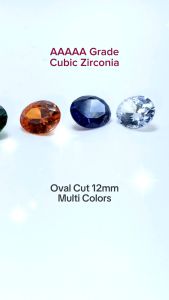 GOOD QUALITY CUBIC ZIRCONIA OVAL CUT 12MM PENDANT ROSE GOLD WHITE GOLD PLATED BATU PERMATA SWISS LOKET