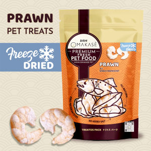 OMAKASE FREEZE DRIED Prawn Dog & Cat Single Ingredient Dehydrated Pet Treats