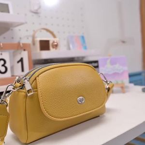 GStar Women Fashion Simple PU Leather Crossbody Bag with Wide Strap Multifunctional Small Sling Bag Handphone Bag Mobile Phone Bag