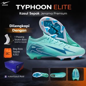 Ezez Typhoon Elite FG Adult Men Women Spike Football Boots Soccer Shoes kasut bola Sneakers Boots(Size 36-45)