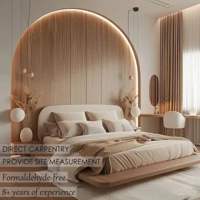 【SG Local Contractor】【Custom Furniture】Bedroom Design & Renovation /Bay Window /storage bed/Headboard/ Loft Bed/ Wardrobe/Dressing Table/ Studya Table / Carpentry works
