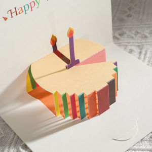 GG การ์ดสุขสันต์วันเกิด3D การ์ดรูปดอกไม้พร้อมซองการ์ดวันเกิดตลกสำหรับผู้หญิงผู้ชายเด็กเพื่อนการ์ดอวยพรวันเกิด