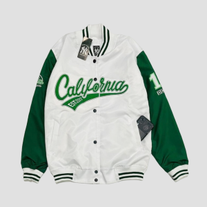 Jaket Baseball Varsity Kombinasi 2 Warna Bordir Casual Vintage California Series - Akar Official Shop