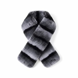 RONALDF Soft Plush Cross Scarf Thick Thermal Fluffy Muffler Double Sided Stole Windproof Faux Fur Collar Daily Wear