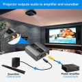 Analog to Digital Audio Converter RCA to Optical with Optical Cable Audio Digital Toslink and Coaxial Audio Adapter. 