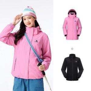 Camel Áo Khoác Đi Bộ Đường Dài Chống Nước Cho Nữ Ngoài Trời Áo Khoác Nhung Dày Ngoại Cỡ Có Thể Tháo Rời 3 Trong 1 Cho Nữ