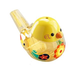 MUQZI Filled with Water Water Bird Whistle Hanging Rope Pronunciation Training Childrens Whistle Toy Colorful Develop Mouth Muscles Small Musical Instrument Infants
