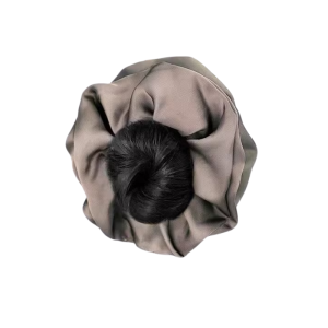 Womens low tie bun wig lazy wind bun band scrunchie clip