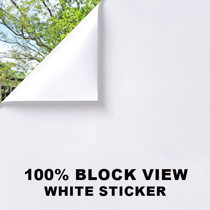 Frosted Sticker/Blackout WHITE STICKER Putih 100% Fully Privacy Film ...