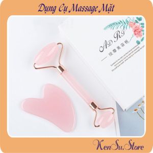 Combo Miếng Massage và Thanh Lăn Massage Mặt Giúp thon gọn trẻ hóa làn Da Mặt