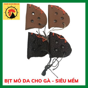 4 cái bịt mỏ da cho gà. bịt m ỏ gà nòi. bịt mỏ .tạ chân.bịt mỏ gà đá.