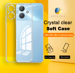 Realme Note 80 70 60X 60 50 2.0mm Premium Clear Case Soft Silicone TPU Anti-Shock Anti-Yellowing Shockproof High Quality Transparent Protection Cover