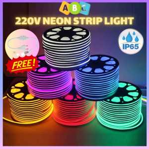 Neon Led Strip Light (15M-50M)220V AC Waterproof Narrow Neon light can be Cut at Every 1meter(With EU plug) 120LED/M LED String