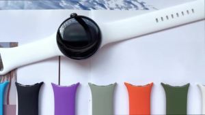 Band Compatible with Pixel Watch 3/4 (45mm) Soft Silicone Sport Replacement Straps Bracelet for Pixel Watch 45mm