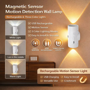 💡Universal Sensor Light💡Magnetic Charging Human Body Induction Lamp USB Rechargeable Wireless Night Light LED Atmosphere Wall Lamp