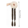 OBDUTE White Lace Hair Bands Ponytail Holders Hair Artifact Korean Style Pony Tail Hairpiece Elegant Synthetic Boxing Braided Wig Women. 