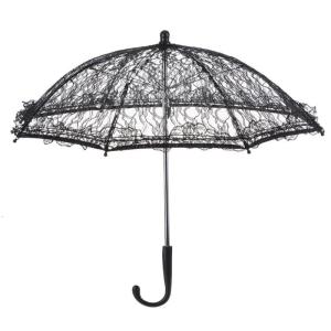 Romantics Rose Pattern Lace Umbrella Vintage Lace Parasol Child Lace Umbrella for Kids Wedding Gift Photography