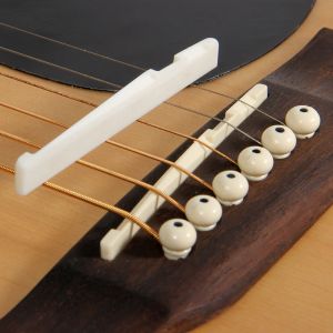 6- String Guitar Bridge Pins Saddle Nut Acoustic Cattle