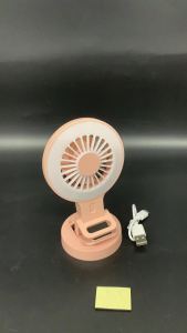 Clip On Fan With Phone Holder LED Ring Light 3 Speed Quiet Cooling Desk Fan USB Rechargeable Portable Personal Fan For Makeup Tiktok Video Record Travel