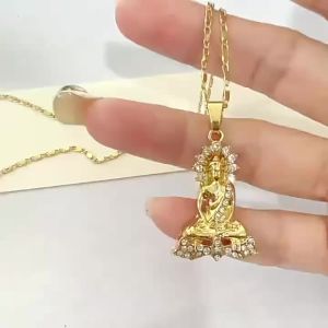 European and American Foreign Trade Southeast Asia Cross-Border Thai Buddha Statue Ethnic Style Pendant Necklace for Men ins Popular Style