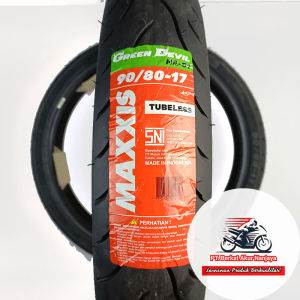 Ban Motor Bebek 90/80 Ring 17 MAXXIS Green Devil MA-G1 TUBELESS Bonus Pentil untuk Satria FU Sonic dll