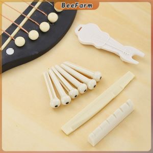 B.F. Guitar Saddle and Slotted Nut for 6 Strings Acoustic Guitar Parts Accessory Set