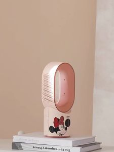 แฟนไร้ใบพัดหมีสตรอว์เบอร์รี่ สำหรับนักเรียน หอพัก สำนักงาน โต๊ะทำงาน บ้าน เครื่องปรับอากาศขนาดเล็ก USB พัดลม Hot