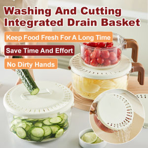 Wash And Cut Integrated Fresh Keeping Drain Basket For Family Users  No Messy Hands  Slicing And Fresh Keeping Lazy Mans Artifact