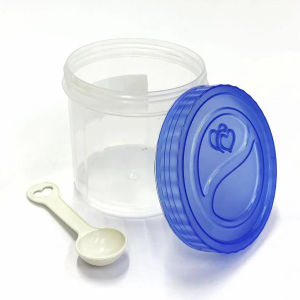 Plastic Canister with spoon all purpose container food storage box