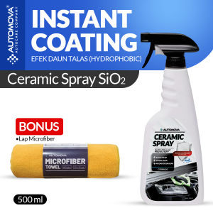INSTANT COATING AUTOMOVA CERAMIC SPRAY NANO CERAMIC SEMI COATING PENGKILAP BODY MOBIL 500 ml