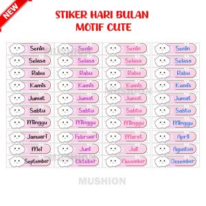 [BISA COD] stiker hari dan bulan motif dompet budgeting disiplin keuangan bulanan dompet organizer Paper