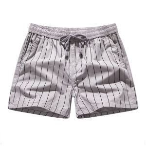 URBAN PIPE Board Stripe Shorts For Men Above The Knee Casual Garter Beach Short 320536