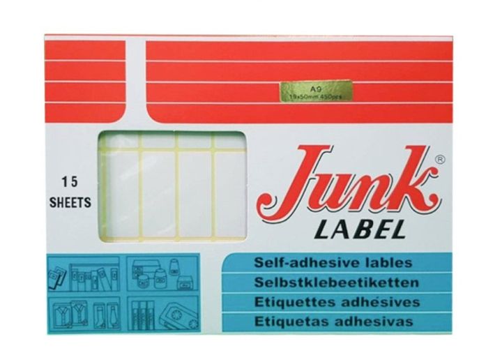 Junk Label (จั๊ง) สติ๊กเกอร์ติดป้ายราคา จำนวน 15 แผ่น/ กล่อง หลายขนาด ...