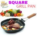 Square Grill Pan Lipat Pemanggang Steak Serbaguna Anti Lengket 26cm Panci Panggang Teflon GSF Wajan Lipat Serbaguna Panggangan BBQ Goreng Bakar Sate Pan Grill Kotak. 