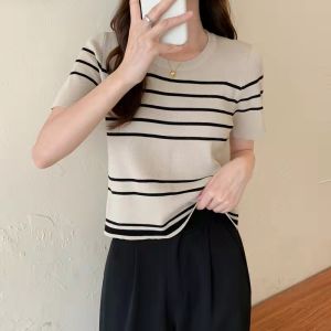 🧸🍪Cookie Chips Crop Tops พร้อมส่ง 4 สี - เสื้อยืดไหมพรมครอปท็อปแขนสั้น