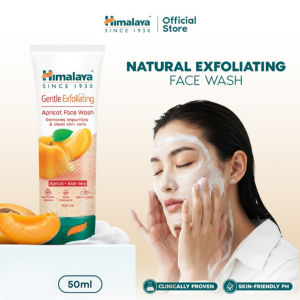 Himalaya Apricot Gentle Exfoliating Face Wash 50ml Removes Dead Skin Cells Unclogs Pores