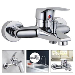 Bathroom Copper Faucet Stainless Shower Mixer Faucet Valve Heater Bathtub Faucet Bathroom Hot and Cold Water Mixer Faucet