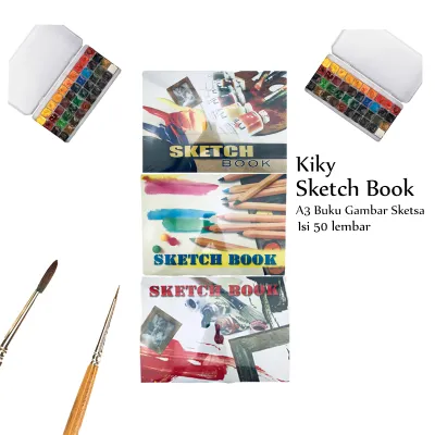 Kiky / Sketch Book / Buku Gambar Sketsa / A3 / 50lembar