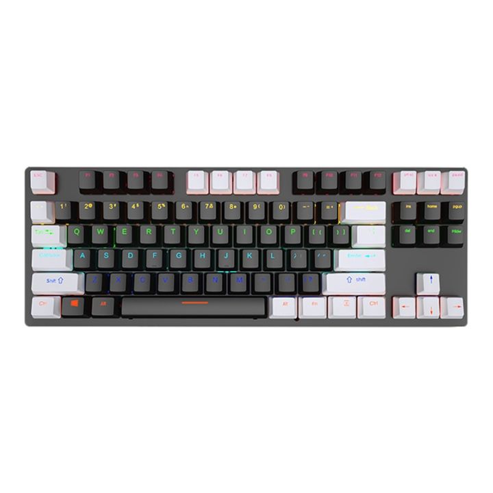 TECHCHIPLIEWEN Mechanical Keyboard RGB LED Wired 87 Keys with Cherry