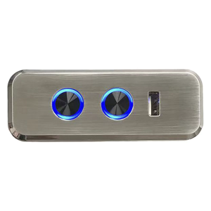 Upgrades ABS Electric Couch Controllers Square Design Double Button Operation Integrated USB Port for Fast Device Charging