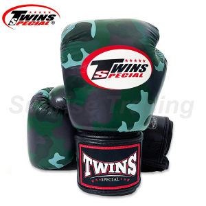 นวมชกมวย นวม มวยไทย Twins Special Muay Thai Boxing Camo Fancy Gloves Genuine Leather 1pair หนังแท้ Training Sparring
