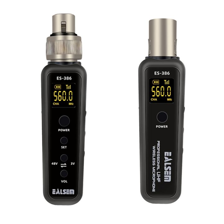 UHF Wireless Microphone Converter XLR Transmitter Receiver Microphone ...