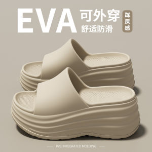 Free Shipping 7Cm Height-Increasing Slippers For Women Thick-Soled EVA Home Sandals Summer Indoor Bathroom Breathable Sandals