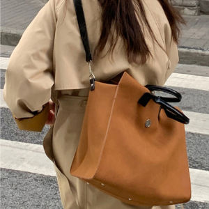 2025 NEW ARRIVALS stylish large suede boxy hand tote shoulder crossbody bag