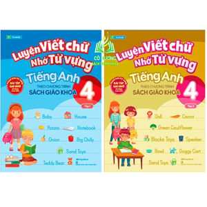 Sách- Combo Luyện viết chữ nhớ từ vựng tiếng Anh theo chương trình Sách giáo khoa Lớp 4 Tập 1 & 2 (MG)