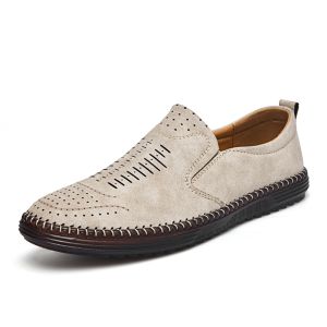 Fashion Sepatu Pantofel Pria Formal Kerja Kantor Casual Loafer Slip On Kulit Sapi Empuk Ringan Handmade Kekinian Keren 431